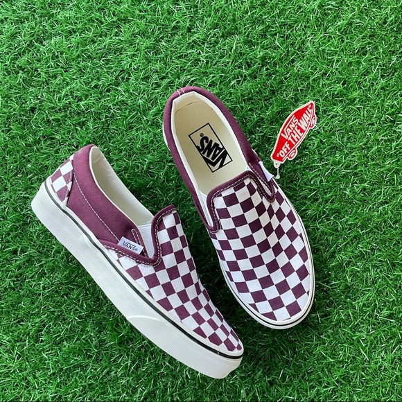 Vans Classic Slip On Checkerboard Grape Vine - Picture 2 of 5